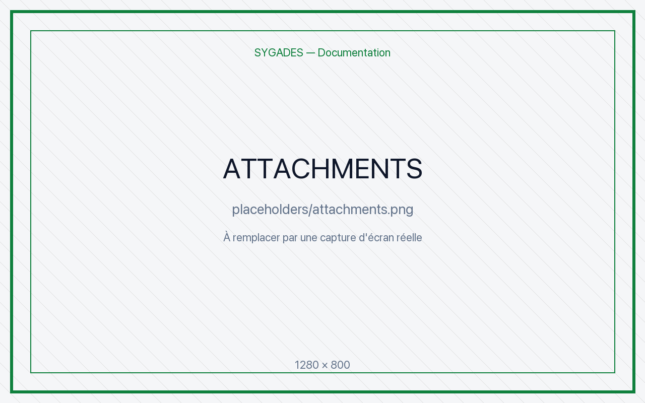 Pièces jointes — placeholder