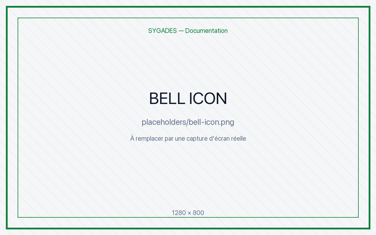 Bell icon — placeholder