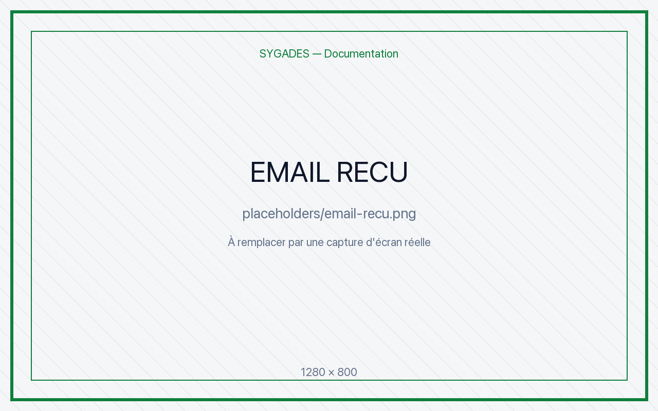 Email reçu — placeholder