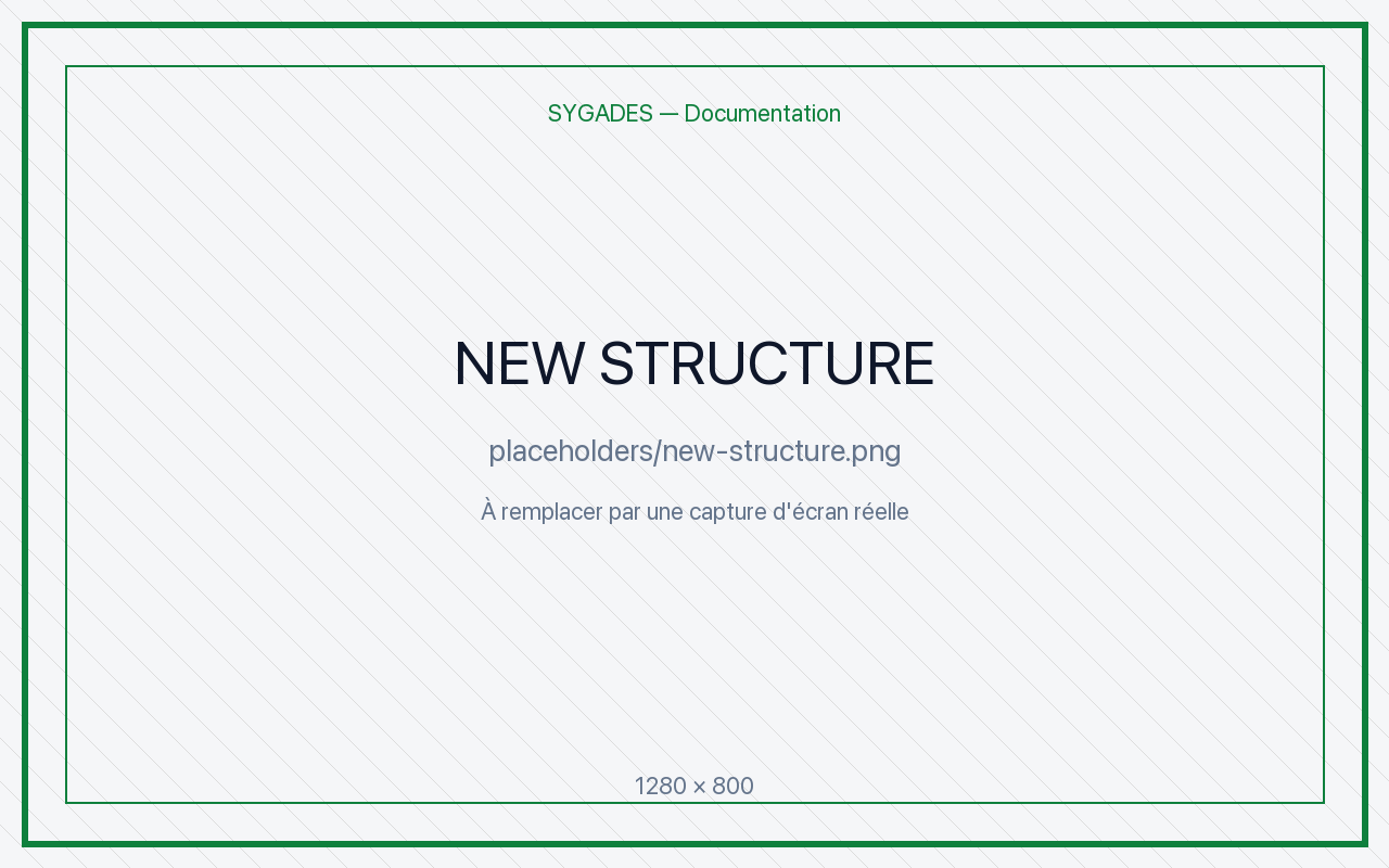 Création structure — placeholder