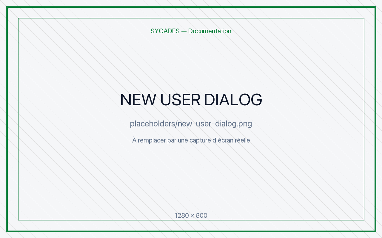 Dialog nouveau responsable — placeholder