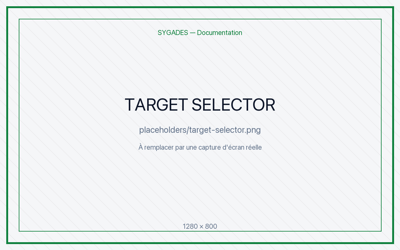 Selector multi-cibles — placeholder